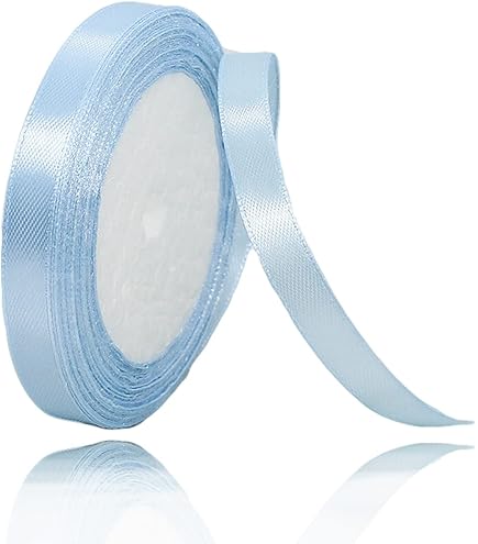 Ruban Satin Bleu Clair 50 Mm – 22 M, Ruban Cadeau Mariage, Emballage, Décoration, Nœuds, Artisanat
