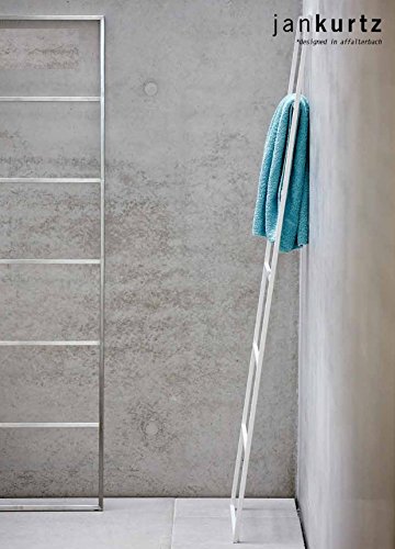 Jan Kurtz Hip Metall Handtuchhalter WEISS matt HIP Handtuchleiter Stummer Diener Garderobe 7 Sprossen 50x170cm Innen & Aussen 493093 - 2
