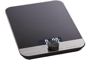 KC BLUE KitchenAid - Balance de Cuisine Numérique en Verre, Ingrédients Secs et Liquides, 5000 g / 5000 ML Black