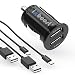 Produktbild iXboost iX-4S Speed Charge 4.8A Mini USB Auto-Ladegerät Kfz Adapter mit Intelligent IC + 2X Lightning Ladekabel für iPhone 6/iPhone 7 Schwarz