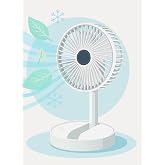 Coverzone Y&uuml;ksekliği Ayarlanabilir 31cm - 37 cm Taşınabilir Masa&uuml;st&uuml; Mini USB Fan Şarj Edilebilir Telefon Tutuculu 3 Kademeli