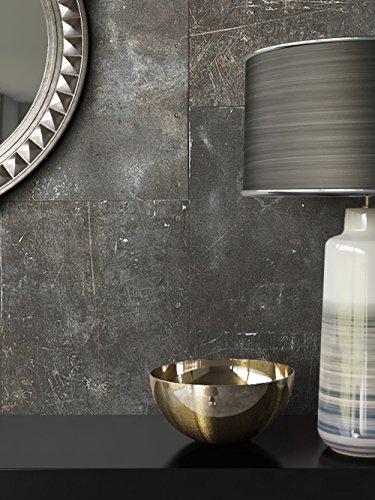 Tapete Metalloptik in Grau , schöne moderne Tapete für Ihr Wohnzimmer , inklusive der Newroom Tapezier Profibroschüre mit Tipps für perfekte Wände - 4