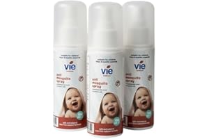 Vie Spray-On Anti Mosquito 100ml, Deet Free, Suitable for Children and Babies (3 Bottle)