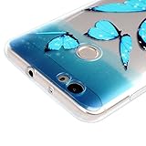 Schutzhülle für Huawei Nova Tasche Mavis's Diary Hülle Blau Bling Schmetterling TPU Softcase Fall Euit Back Cover Bumper Handytasche Scratch Telefon-Kasten Handyhülle Handycover - 