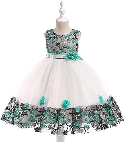 Dress for Girl Sunday77 O-Neck Sleeveless Floral Cotton Tulle Patchwork Ankle-Length Swing Dress Party Princess Kids Children Baby