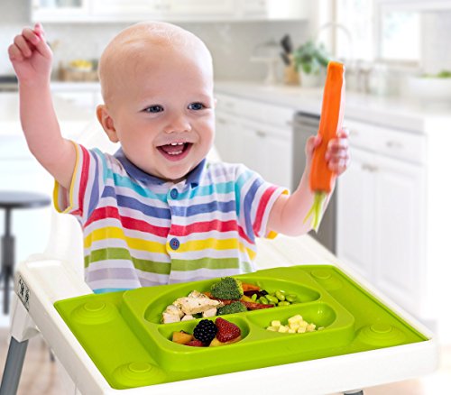 easymat Kinder Tisch-Sets & Saugnapf Teller in einer mit Löffel. Keine Unordnung Kleinkind & Baby Happy Face Fütter-Set. Schale mit Saugnapf Sektionaltor Baby Teller. Von Baby Abstillen Alter 6 Monat + von Tots R Us - 2