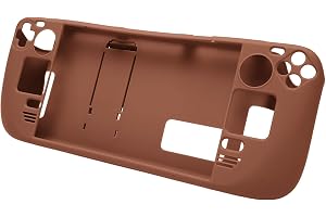 XUMIUZIY Protective Case for Steam Deck, Colorful Full Cover Gaming Protective Case with Stand for Steam Deck Game Handhelds,PC Material, Gaming Handheld Case Accessory (Brown)