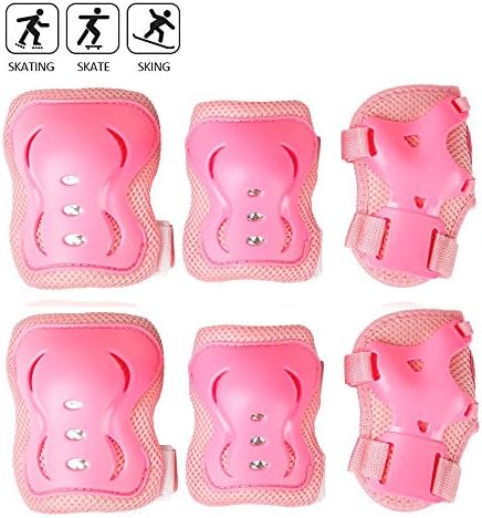 Wrist Elbow Knee Pads,Banne 6 Pack Protetive Gear Pads Safety Gear Pads for Scooter Riding,Cycling and Skateboarding for Children Aged 5-18 years old