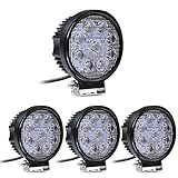 Super helle High-Power LEDs MCTECH 4 X 27W Runde LED Offroad Flutlicht Reflektor Scheinwerfer Arbeitslicht SUV, UTV, ATV Arbeitsscheinwerfer Zusatzscheinwerfer Offroad Scheinwerfer 12V 24V Rückfahrscheinwerfer