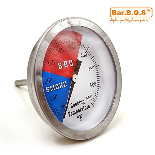 Bar.B.Q.S 01T15 550F (2-Pack) 7.6CM Kohlegrill PIT WOOD SMOKER Templehre THERMOMETER 2.5 STEM SS RWB, Modell:, Haus & Garten Shop - 4