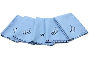 Andoer Chiffon de polissage de nettoyage en microfibre 5 pièces pour Instrument de musique Guitare Violon Piano Clarinette Trompette Sax Universel