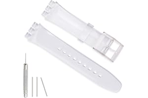 Hijiawee Cinturino in silicone per Swatch 17 mm 19 mm 20 mm, cinturino di ricambio impermeabile per orologio Swatch 20 mm/19 mm/17 mm per donne e uomini
