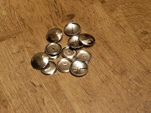 Pack of 6 Large 29mm Self Cover Metal Buttons