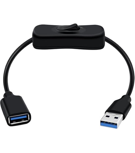 Cavo Splitter USB 2.0 Con Interruttore Cavo Sdoppiatore USB 1 Maschio 2