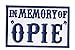 In Memory of Opie outlaw anarchy MC biker patch (3"x2") Navy Blue