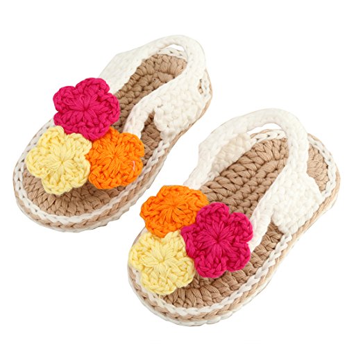 TANZKY® Cute Baby Girl Shoe Handmade Hand Knit Baby Cotton Herringbone Sandals
