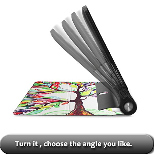 Lenovo Yoga Tab 3 Plus/ Lenovo Yoga Tablet 3 10 Pro Hülle Case, Infiland Ultra Dünn Tri-Fold Muschel PU Leder Ultra Schlank Superleicht Ständer Shell Cover Schutzhülle Etui Tasche für Lenovo Yoga Tab 3 Plus 25,65cm (10,1 Zoll IPS) Convertible Media Tablet/Lenovo YOGA Tablet 3 10 Pro 25,6 cm (10,1 Zoll QHD IPS) Tablet (Not für Lenovo Yoga Tab 3 10)(Fröhlicher Baum) - 7