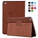Price comparison product image iPad Air 2 Case Cover,Miya Unique Design Ultra Slim-fit Lightweight Anti-Scratch Protection Cover Case with Folding Stand Feature for Apple iPad Air/iPad Air 2/iPad 9.7 2017/2018 - Brown