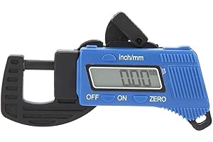 HILITAND Medidor digital de grosor compacto con pantalla LCD de papel, joyería, batería, metal, medidor de hoja