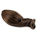 Women Short Wavy Curly Claw Ponytail Clip-on Hair Piece Extensions Light Brown