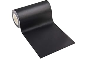 Panngu Patch di Riparazione in Pelle Adesiva - Per Divano, Poltrona, Giacca, Zaino, Sedili Auto, Strappi, Bruciature (Nero, 7,6x152cm)