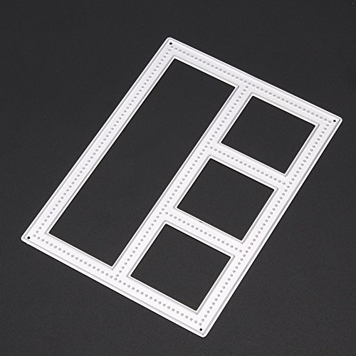 Demiawaking Metallrahmen Form Stanzschablonen Metall Schneiden Schablonen für DIY Scrapbooking Album, Schneiden Schablonen Papier Karten Sammelalbum Dekor - 2