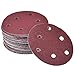 Produktbild sumaju Schleifscheiben, 40/60/80/100/120/180/240/320/400/800) rund Schleifblatt Körnung Schleifpapier für zufällige Schwingschleifer 20 Stück dunkelrot