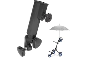 mumisuto Golf Umbrella Holder, Golf Trolley Umbrella Holder Universal Adjustable Anti-Fall Umbrella Rack Golf Accessories Plastic Golf Cart Umbrella Stand Golf Trolley Umbrella Holder