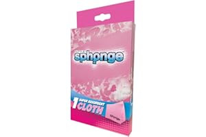 SPH2ONGE Super Absorbent Cloth (Pink) | Multi-Purpose | Designed to Hold x10 Its Weight in Liquid | Re-usable | Perfect All Around Your Home | Effective on Every Surface | Drip-Free and Durable