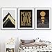 Produktbild adgkitb canvas Yellow Poster Vintage Nordic Poster Schwarz Poster Und Drucke Berg Leinwand Malerei Wandbilder Für Wohnzimmer Ungerahmt