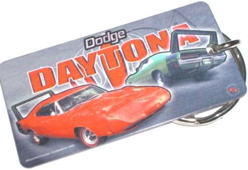Racing Reflections DODGE DAYTONA American Muscle Car Metal Keychain. Made In USA