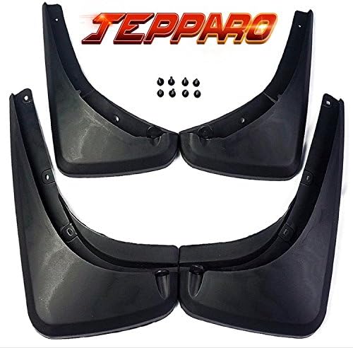 jepparo Front and Rear Mudguard Splash Guard Mudguard Resistance to Soil and Water silver