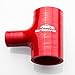 Produktbild Ø 60mm T-Stück Verbinder mit 25mm Abgang ( Rot ) Silikon Schlauch