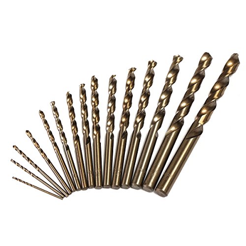 Baban 15pcs M35 Spiralbohrer Bohrer Wendelbohrer HSS-CO High Speed Steel 5% M35 Cobalt Bohrer 1.5-10mm - 5