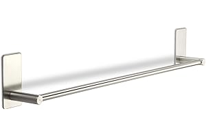 SOTECH Listel à Crochets TALIDA Acier Inox Autoadhésif avec Patin Adhésif 3M (Longueur : 585 mm/Ø Listel 12 mm) avec 3 Crochets S pour Cuisine et Bain Crochet Portemanteau de SO-TECH®