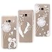 Produktbild 3 Stück Galaxy S8 Handyhülle, ZXK CO Flexible Weich TPU Silikon Backcover Case Schutzhülle für Samsung Galaxy S8 Ultra Dünn Hülle Durchsichtig mit Muster-Löwenzahn und Feder Weiß