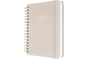 Kokonote Agenda 2026 Dia por Pagina A5 Misty Gray - Agenda diaria Anual mujer con Anillas - Incluye Pegatinas, Marcapáginas y Apartados funcionales