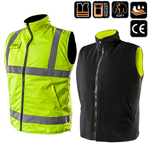 Preisvergleich Produktbild 2 in 1 Profi Warnweste, Fleeceweste XL
