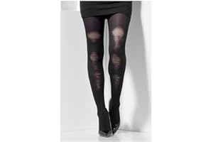 Horror-Shop Schwarze Loch-Optik Nylon Strumpfhose für Halloween & Gothic Events