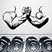 Produktbild Wandtattoo Gym Muskeln Mann Hände Wandaufkleber Bodybuilder Schöne Körper Wandkunst Wand Gym Dekoration 80x42 cm