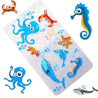 WARRAH Tapis de bain antidérapant pour douche et baignoire pour bébé enfants tout-petits avec ventouses empêchent Skid sur de salle de bain ou sol Tub - ZY-01