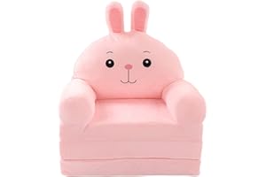 LJCM Divano Pieghevole per Bambini Cartoon, Divano Letto Pieghevole Lavabile per Bambini per Il Soggiorno (Rosa)