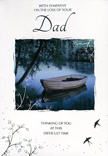 With Sympathy On The Loss Of Your Dad - Empty Rowing Boat Sympathy Card