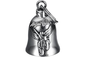 MOCY BELL - Clochette Moto Angel Biker Guardian Gremlin Mocy Bell Acier inoxydable Argent