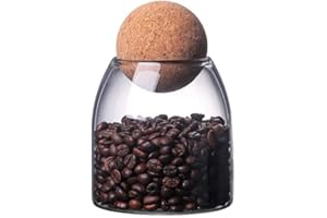 La Llareta Barattoli di vetro ermetico borosilicato, con tappo in sughero, per spezie, zucchero, caffè, biscotti, caramelle (550 ml/19oz)