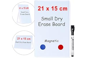 VELLICHOR Magnetic A5 Mini Desktop Dry Erase Board Whiteboard (21cm*15cm) Desktop Whiteboard with Stand, Small Dry Erase White Board Standable, Mini Easel for Desk with Marker