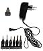Produktbild Unbekannt 1 Stück _ universal Adapter - Netzadapter / incl. 6 Stecker Aufsätzen - Steckernetzteil / Ladegerät - 1000 mA - DC _ 3V - 4,5V - 5V - 6V - 7,5V - 9V - 12V / i..
