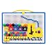 Fajiabao Birthday Gifts for Kids 350 Piece Mushrooms Nails Flashboard Blocks Puzzle Changeable Toy Set with Basket for Early Educational Learning