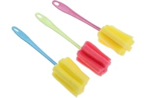 INCEPTION PRO INFINITE 3 pezzi - Spugna per bottiglie biberon e bicchieri - con manico - colore random - spazzola - Scovolino - Accessori - Utensili - Cucina - Casa