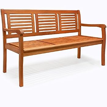 Amazon.de: Gartenbank 3-Sitzer Eukalyptus-Holz